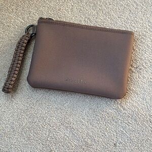 Athleta Brown Scuba Wristlet Bag